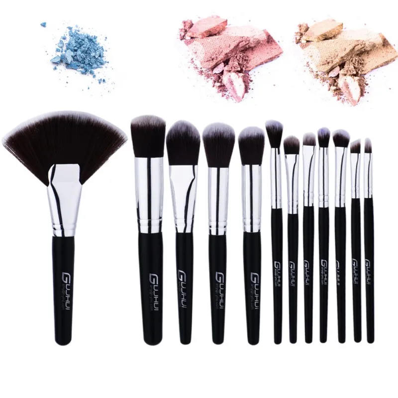 12 шт. составляют основа для макияжа лица бровей Тени для век Румяна косметический корректор кисти косметические инструменты