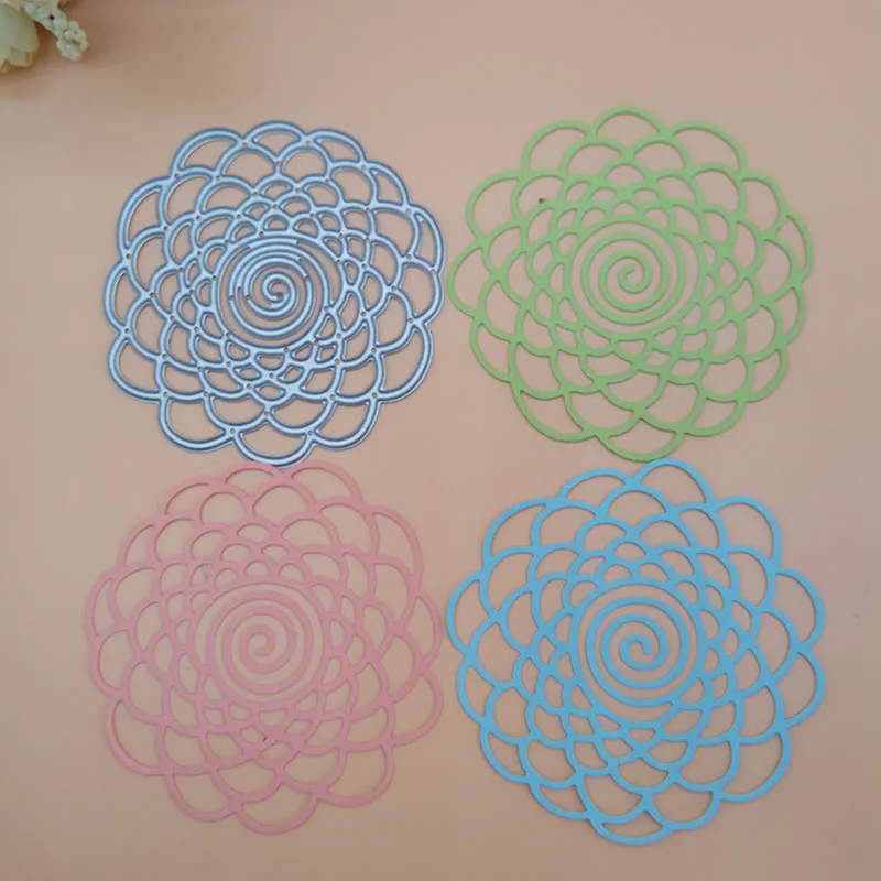 

Spiral Circle flower cutting die for scrapbooking 3d Stencils Embossing DIY photo album Decorative Embossing DIY Paper Cards