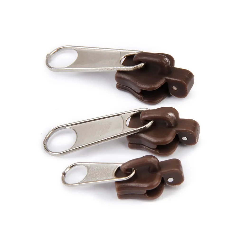 3 pcs Zipper Sliders Pulling Zipper Pullers Replace DIY Kit Repair Kit
