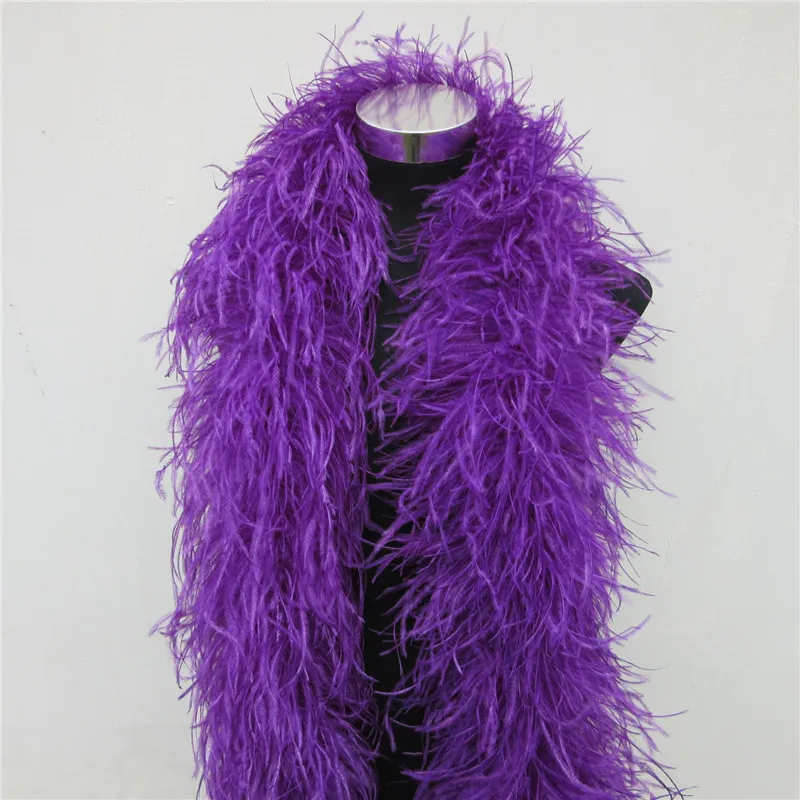 2 метра фиолетовый страусиное перо боа планки юбка вечерние/костюм пушистые страусиные перья для поделок своими руками Свадебные украшения Шлейфы