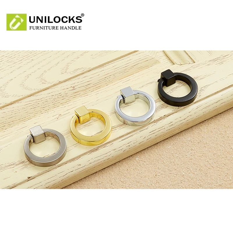 

UNILOCKS 4 colors Kitchen Cabinet Drawer Pull Door Knob Ring Pulls