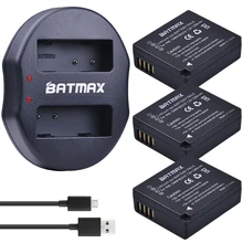 4pcs DMW-BLG10 DMW BLE9 Batteries + Dual Charger with USB Cable for Panasonic DMC GF6 GX7 GF3 GF5 DMW-BLG10GK LX100 GX80 GX85
