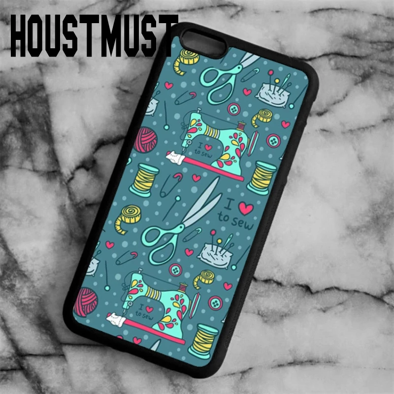 HOUSTMUST Coque Sewing Machine Case cover For iPhone 5 5S SE 6 6S 7 8 Plus X Samsung galaxy S5 S6 S7 edge S8 Note shell |