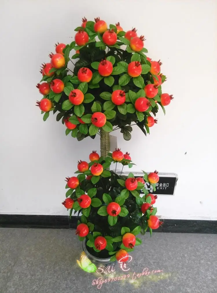 Fake Tree Simulation Tree Potted Living Room Decoration Floor Plastic Artificial Simulation Kumquat Apple Tree Pomegranate Tree Tree Collection Tree Scaletree Long Aliexpress