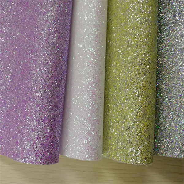 

Free shipping 7.6*12inch synthetic thick glitter leather fabric for DIY accessories
