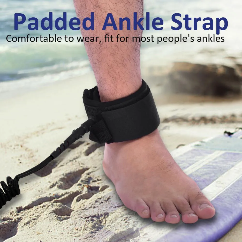 Goede Hoge Sterkte Touwen Stijlvolle Surfplank Enkel Leash Rope 10ft Opgerolde Stand UP Paddle Board Surfen Koord String Gratis Verzending A65