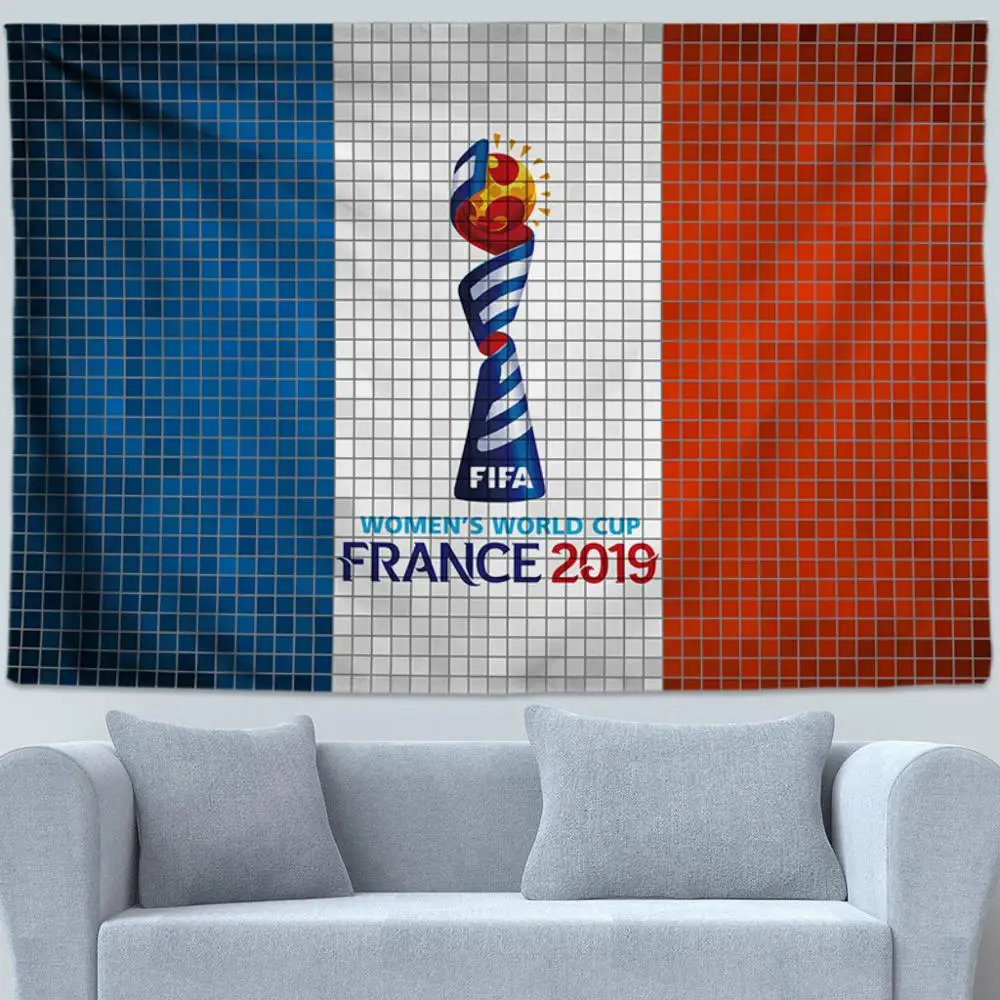 

French Flag France Tapestry Wall Hanging Retro Mosaic Wall Cloth Dorm Room Art Decor Wall Tapestry Hippie Tapestries Large Size