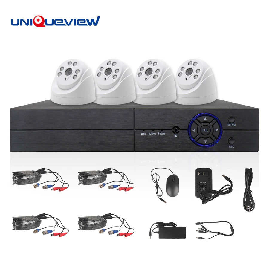 

Security Cameras System Video Surveillance Kit CCTV 4CH 1080P 4PCS Outdoor AHD Security Camera System