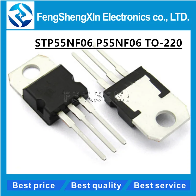 STP55NF06 Mosfet N-Ch 60V 50A TO-220 P55NF06/'/' UK Azienda SINCE1983 Nikko /'/'