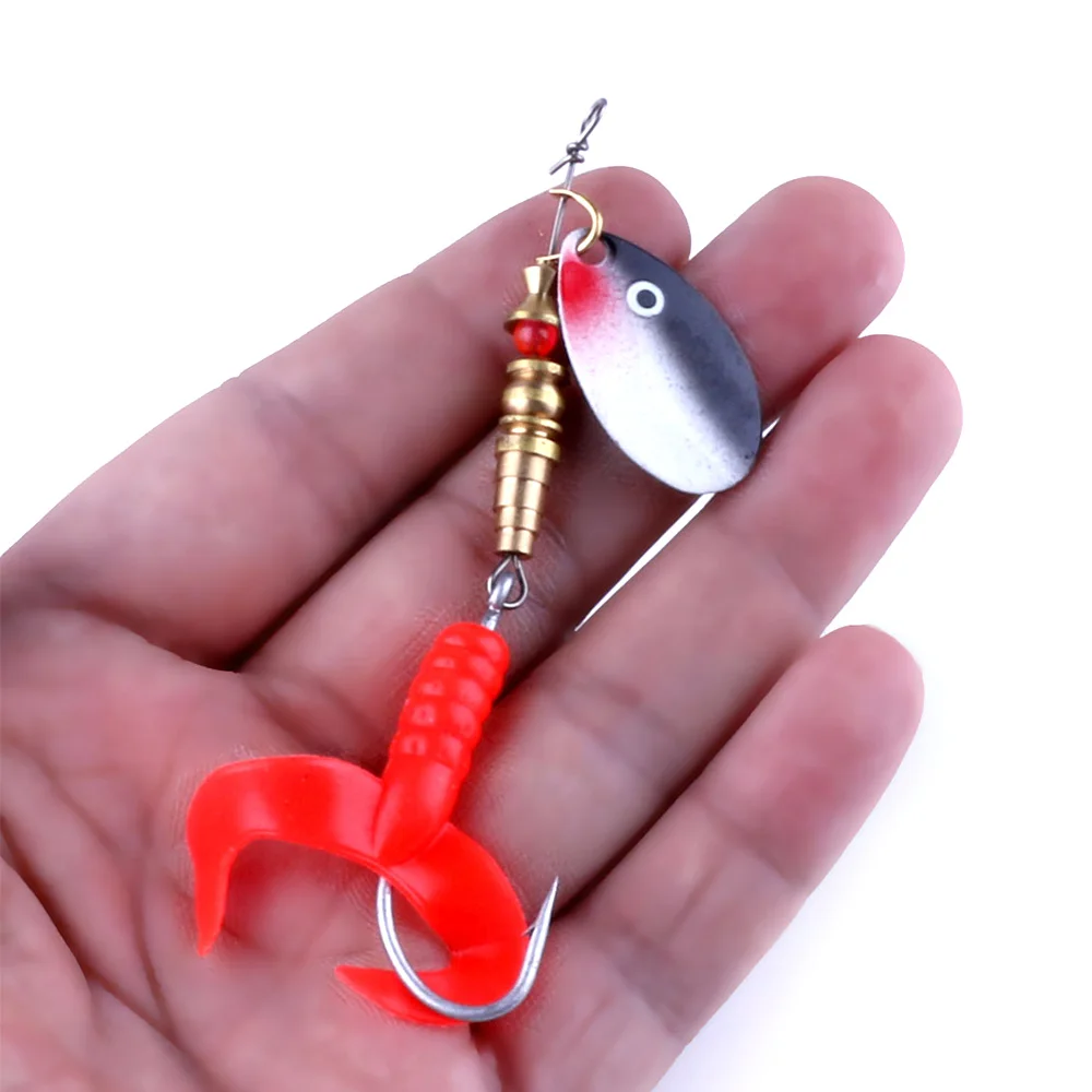 Buy Spinners Metal Spoon Baits Single Hook Fishing