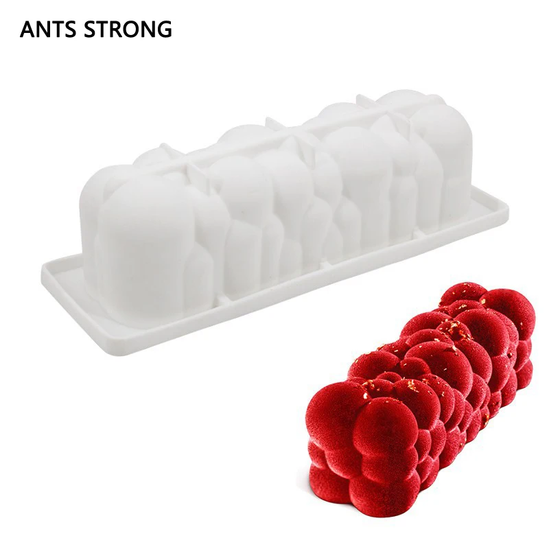 

ANTS STRONG 3D rectangular clouds bubble cake molds/non-stick silicone DIY desserts moulds pan baking decorating tools tray