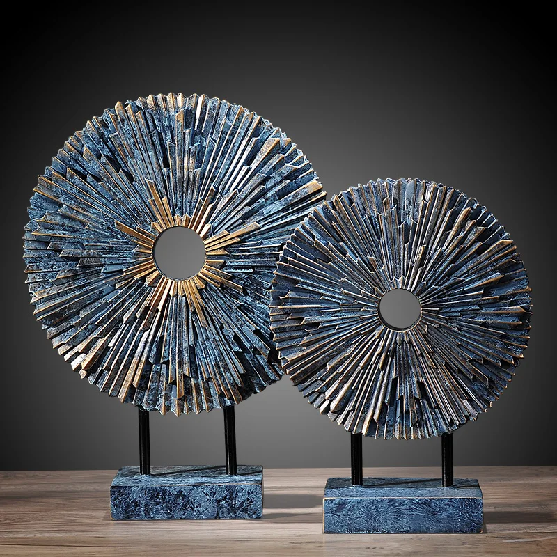 

Retro creative resin sun statue home decor crafts room decoration objects office vintage ornament study resin figurines gifts