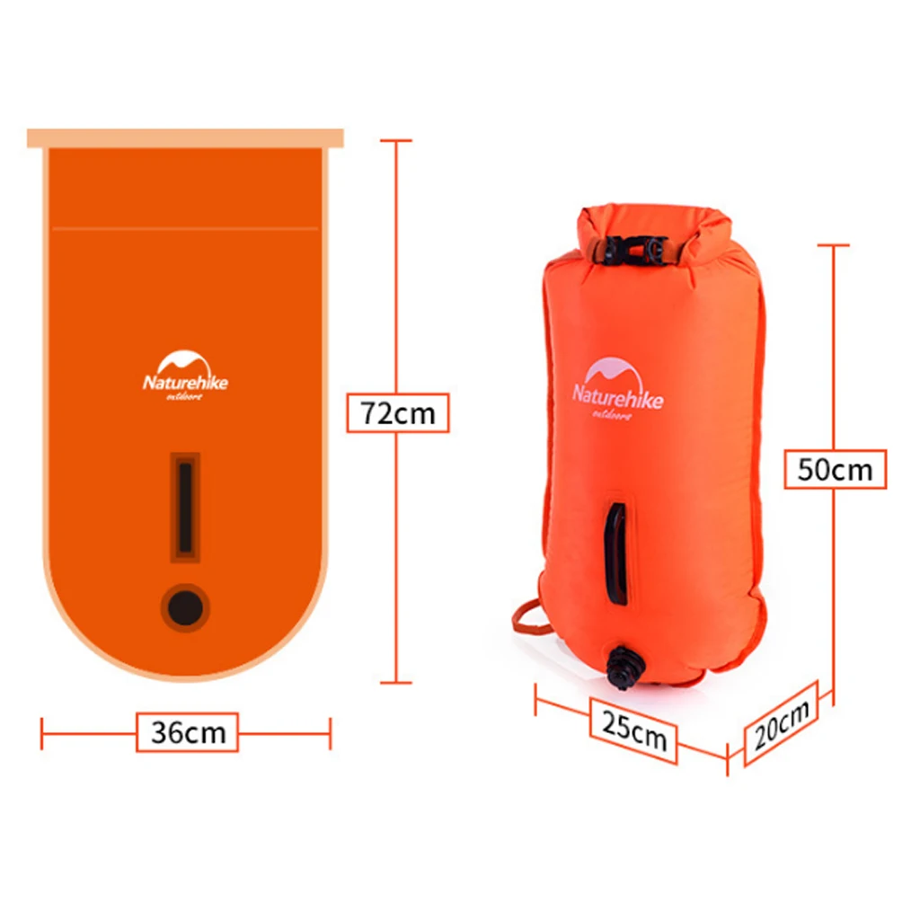 High Visibility Waterproof Inflatable Safety Swim Buoy Tow Float Dry Bag Waist Belt for Open Water Swimming SUP Kayak Canoe Surf