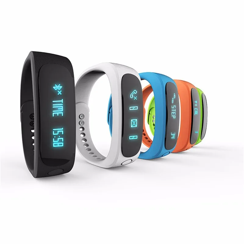 E02 Смарт Браслет Bluetooth Водонепроницаемый Спорт Smartband Браслет Шагомер Фитнес-Трекер Для IPHONE Android-коммуникатор