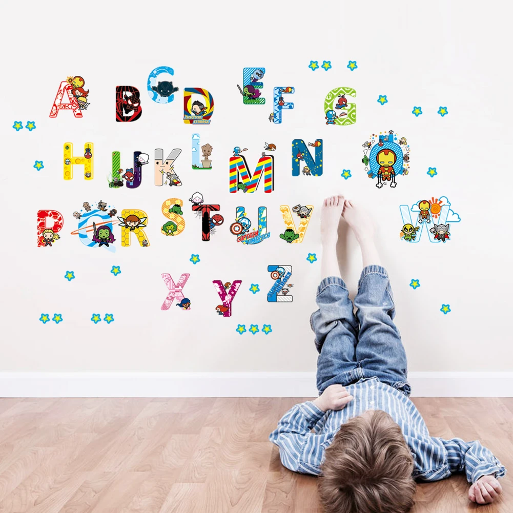 alphabet letters wall decor stickers