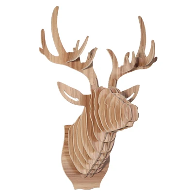 

Wooden deer head, Wall hanging crafts, Christmas decorations