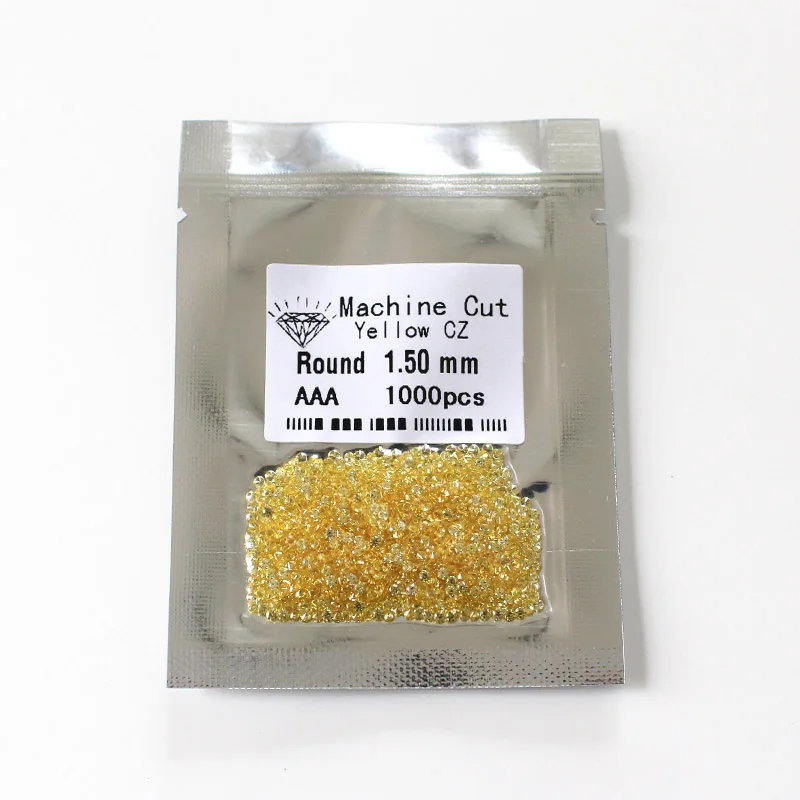 

1mm-3mm yellow cz gemstone color cz stone wholesale price