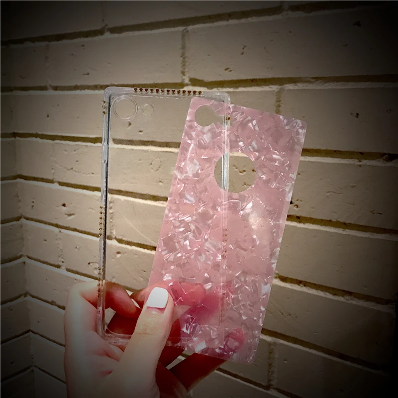 Portefeuille Phone Case For Apple iPhone X 8 7 6s Plus 5s SE Bling Diamond Soft Transparent TPU Crystal Phone Square Case Cover09