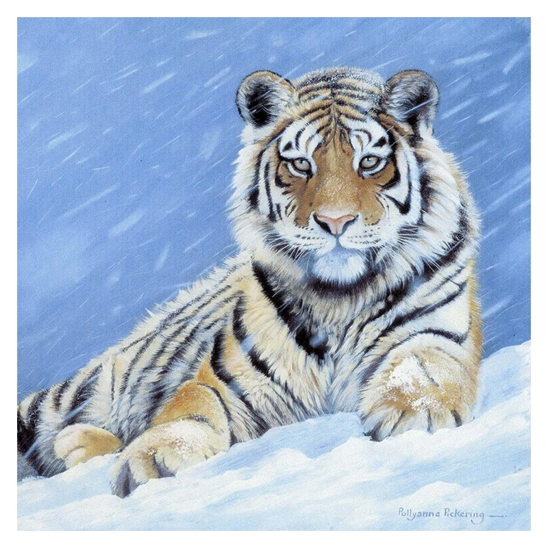 

5D DIY Diamond embroidery snow tiger diamond painting Cross Stitch full square drill Rhinestone mosaic home decoration