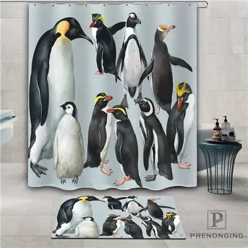 Shower Curtain Custom lovely-penguin(1) водостойкий душевой занавес дверной коврик для дома для ванной ткань полиэстер для ванной разные размеры#-1-05-9 - Цвет: Shower Curtain