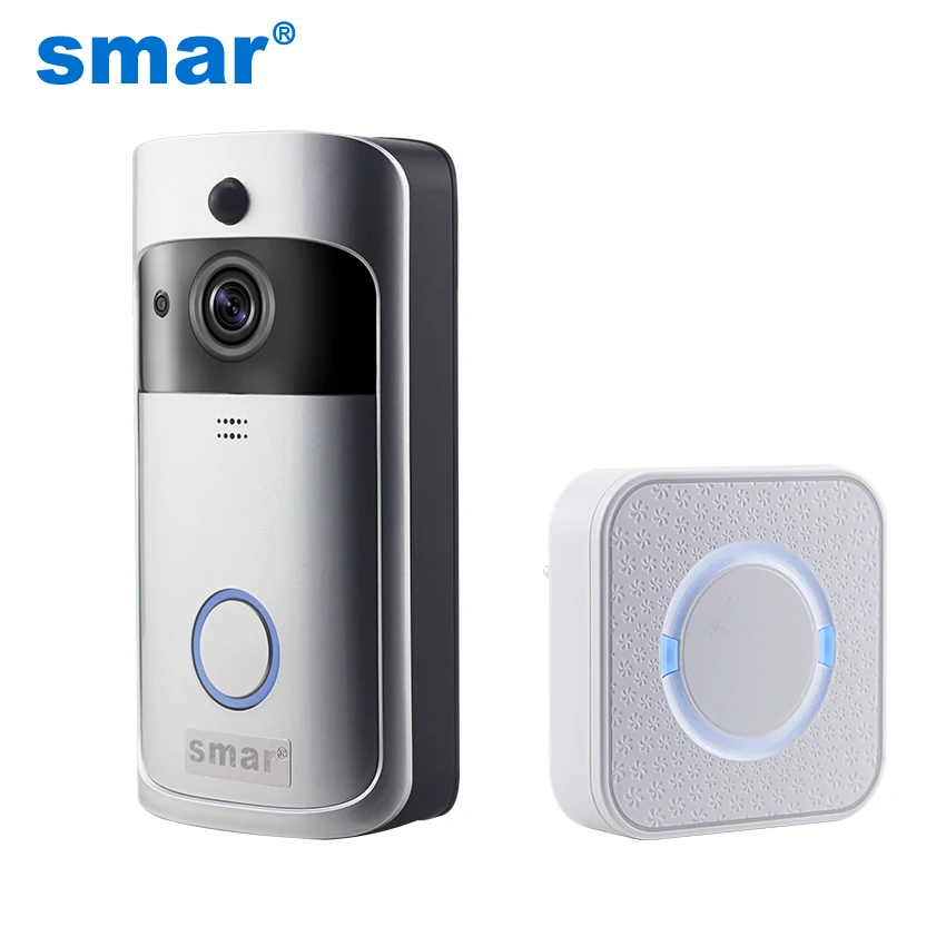 

Smar Wireless Video Intercom Doorbell 720P Wifi IP Camera Infrared Night Vision Two-way Audio PIR Alarm With 8GB SD Card