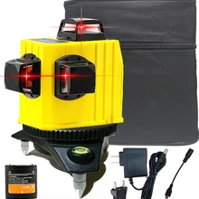Лазерный уровень 12 линий 3D лазерный уровень 360 Поворотный самонивелирующийся открытый корсс линия лазер инструменты измерение функция наклона