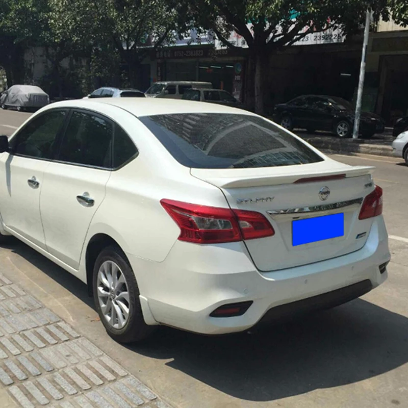 

For nissan sentra Spoiler 2012-2017 sentra Spoiler with light High Quality ABS Material Car Rear Wing Primer Color spoiler