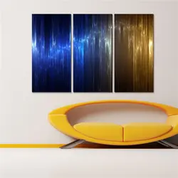 Современный минималистский 3 панели холст некадрированным HD печатает абстракция линия света настенные панно для Гостиная home decor плакат