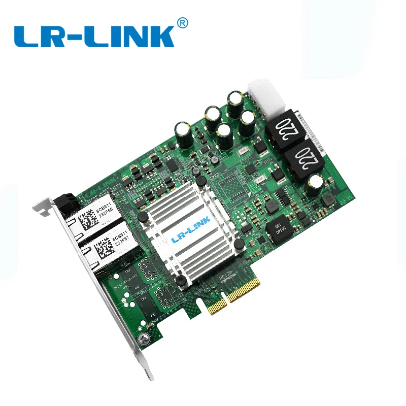 LR-LINK 9722HT-POE POE+ Gigabit Ethernet Frame Grabber Video Card PCI-E x4 Dual Port Network Card Intel I350 Nic