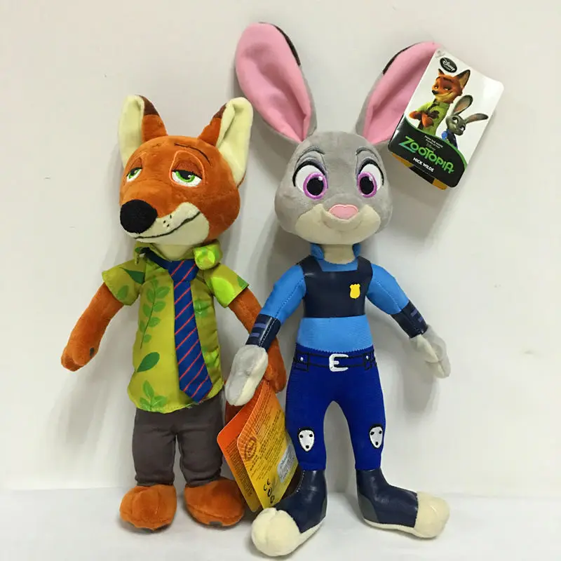36cm Zootopia Plush Toy Rabbit Judy Hopps Fox Nick Wilde Movie Kids