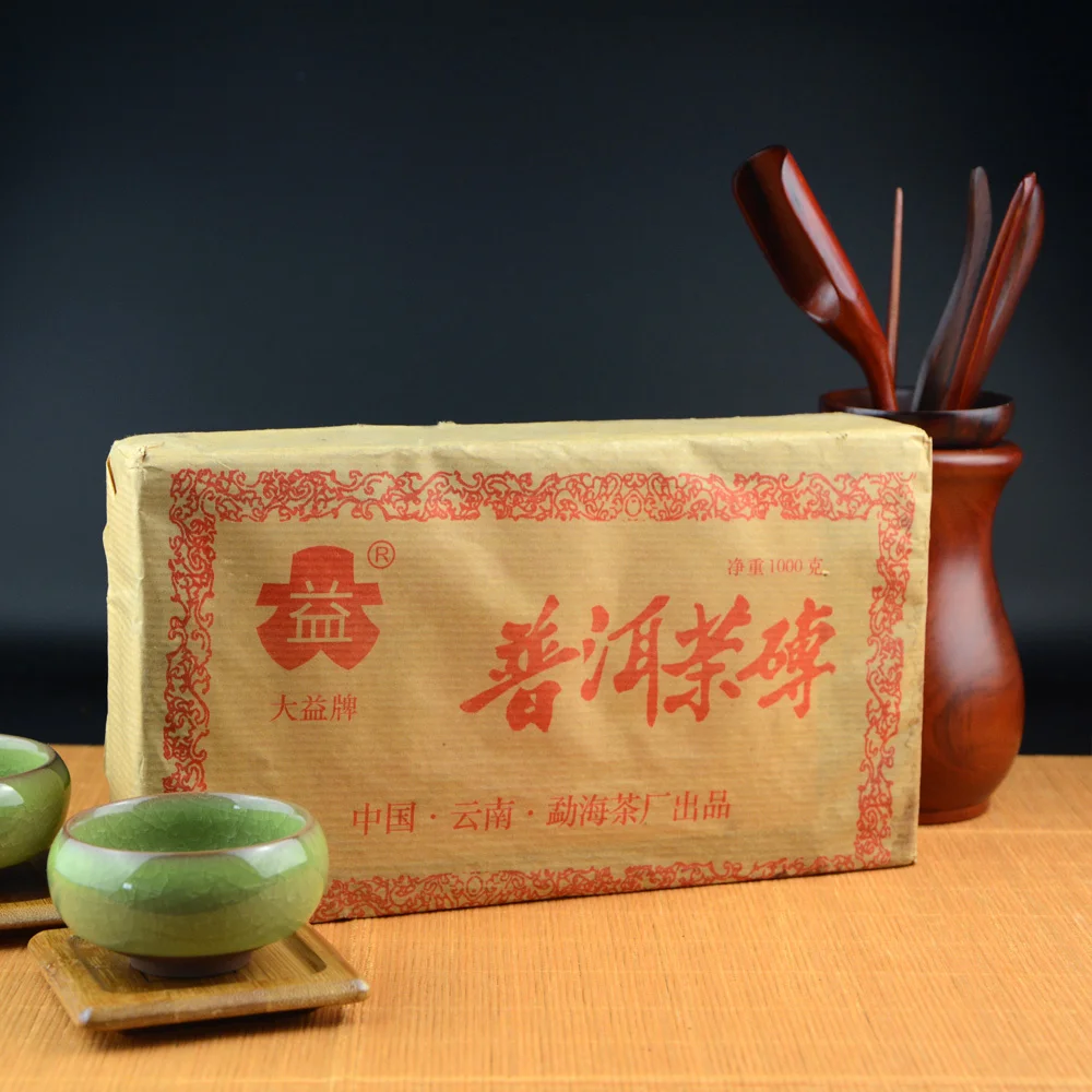 

2003 Year More Than 10 Years Old Dayi Pu Er Tea Health Care Puer Tea Weight Lose Pu Erh Compress Pu'Er Brick Puerh Cake C006