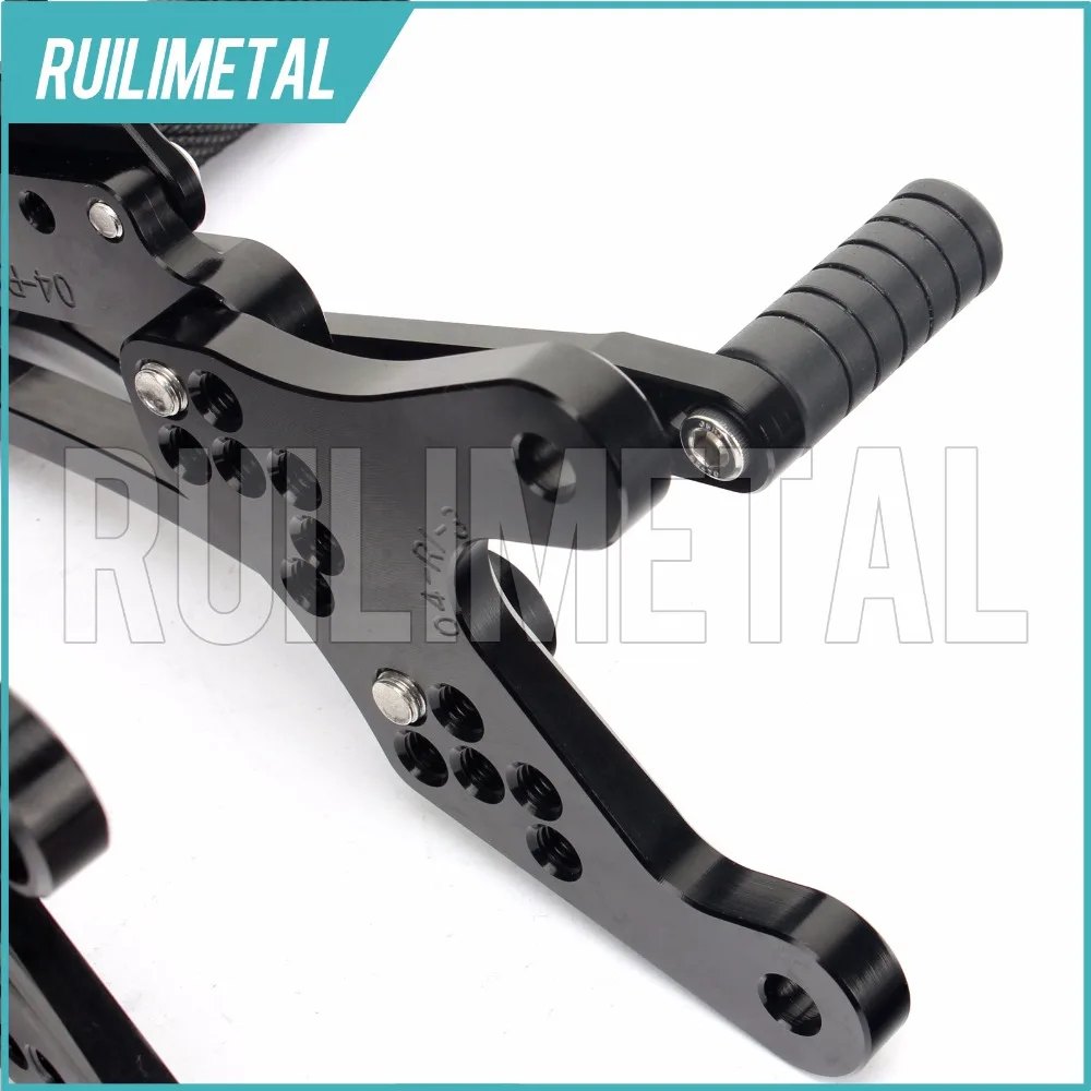 ЧПУ Регулируемые Rearsets сзади комплект подножек подножки Мото подставки для ног