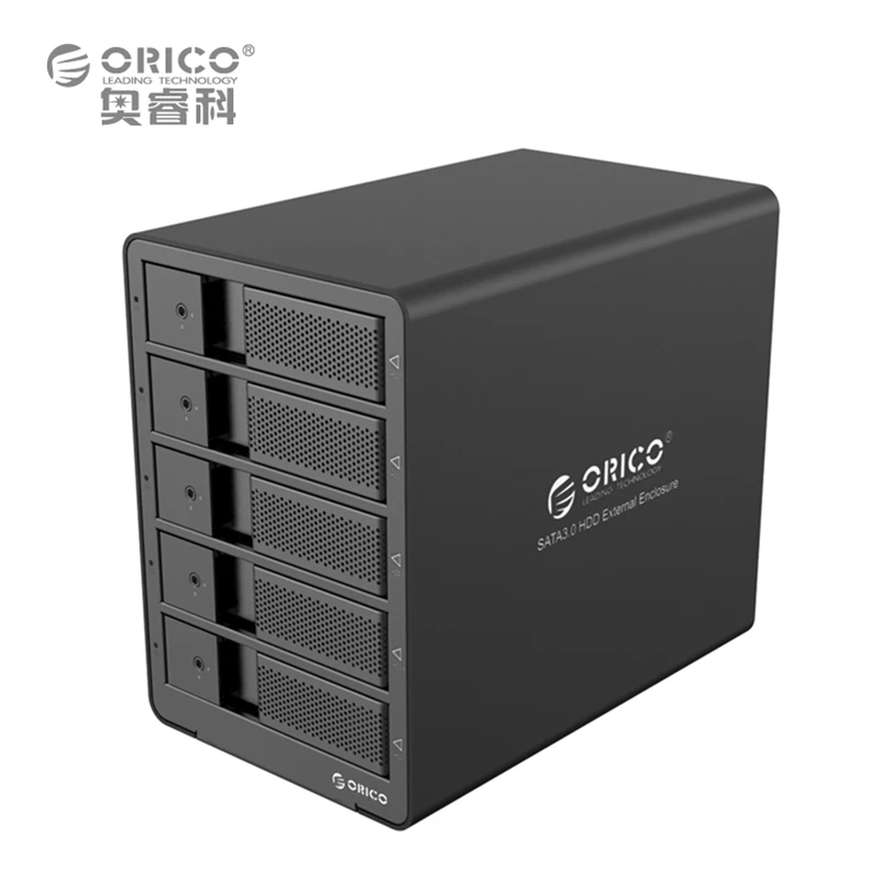 ORICO 9558RU3-BK 5-bay 3.5'' USB3.0 ESATA Raid HDD Enclosure HDD Docking Station Case for Laptop PC (Black)