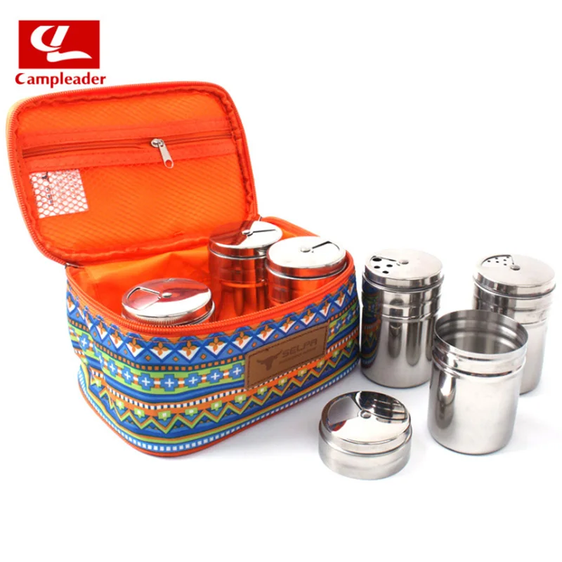 Spice Condiment Bottles Camping Spice Jar Seasoning Stainless Steel