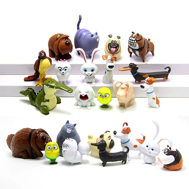 

14PCS/Lot the Secret Pets Life PVC Snowball Gidget Mel Max Duke Dog Cat Rabbit Action Figure Toys