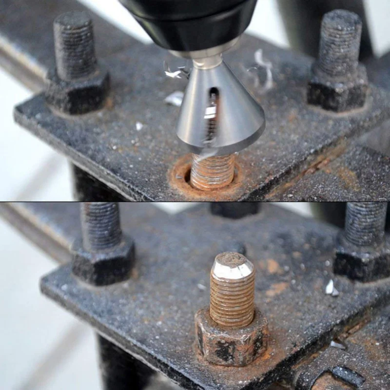 New Tire Deburring Chamfer For Grinding Angle Trimming Exception Thorn Chuck Electric Drill Chamfering Prop Auto Repair Tool