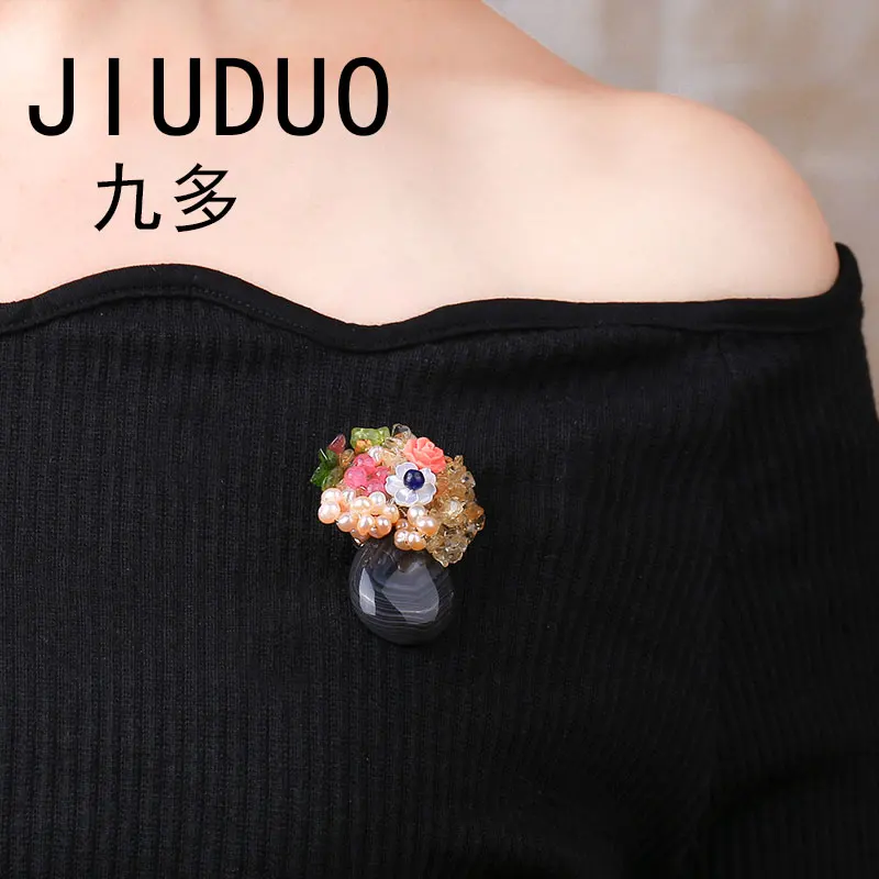 JIUDUO аутентичная жемчужная брошь женский высококачественный костюм корсаж