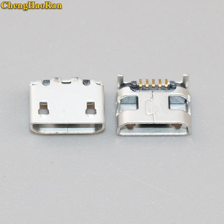 

ChengHaoRan 50-500PCS Charging port Micro USB Socket Connector 5P 5pin Mini USB jack charge plug Big Ox horn