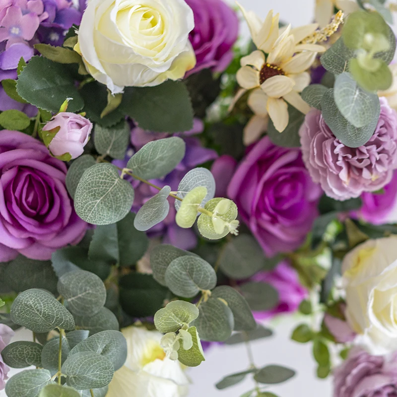 Flone 100cm High Quality Rose Artificial Silk Flower Row For Wedding Arch Background Wall Party Props Decoration Flower Home Art Flone 100cm High Quality Rose Artificial Silk Flower Row For Wedding Arch Background Wall Party Props Decoration Flower Home Art
