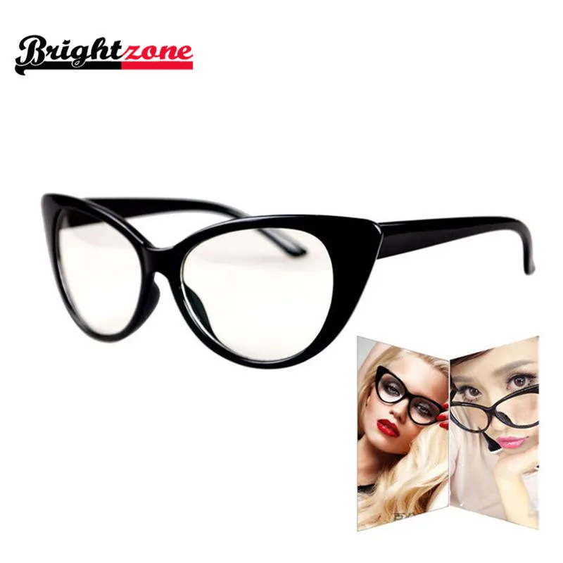 

2016 Brand Design Fashion Cat--Eye Eyeglasses Frames Women Clear Lens Spectacle Optical frame Glasses oculos de grau femininos
