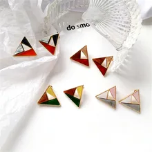Модные серьги, модный тренд, MS, украшения, серьги, красочные, подходящие серьги, геометрические аксессуары,, серьги