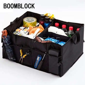 

BOOMBLOCK Black Foldable Cooler Trunk Organizer For Saab Chevrolet Cruze VW Passat B5 B6 B7 Toyota Corolla 2008 RAV4