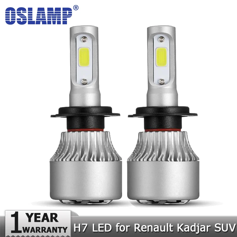 Oslamp H7 Hi lo Луч COB светодиодные лампы для автомобильных фар 72 Вт 8000 лм 6500 к автомобильный налобный светодиодный светильник 12 в 24 В для Renault Kadjar SUV