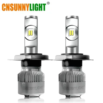 CNSUNNYLIGHT R2 LED Car Headlight H7 H4 H11/H8 H1 9005/HB3 9006/HB4 Real 50W 7600Lm/Pair Turbo Fan Bulbs CSP Headlamp 12V Lights