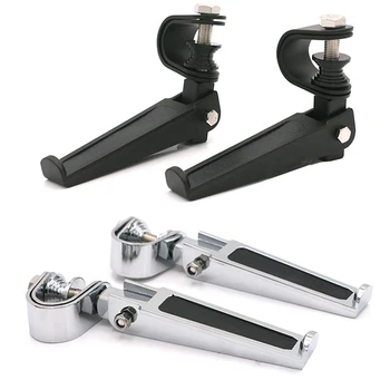 

1-1 1/4" Chrome Motorcycle Highway Engine Crash Bar Guard Foot Pegs Clamp Footrest Mount Rest For Harley Chopper Bobber Custom