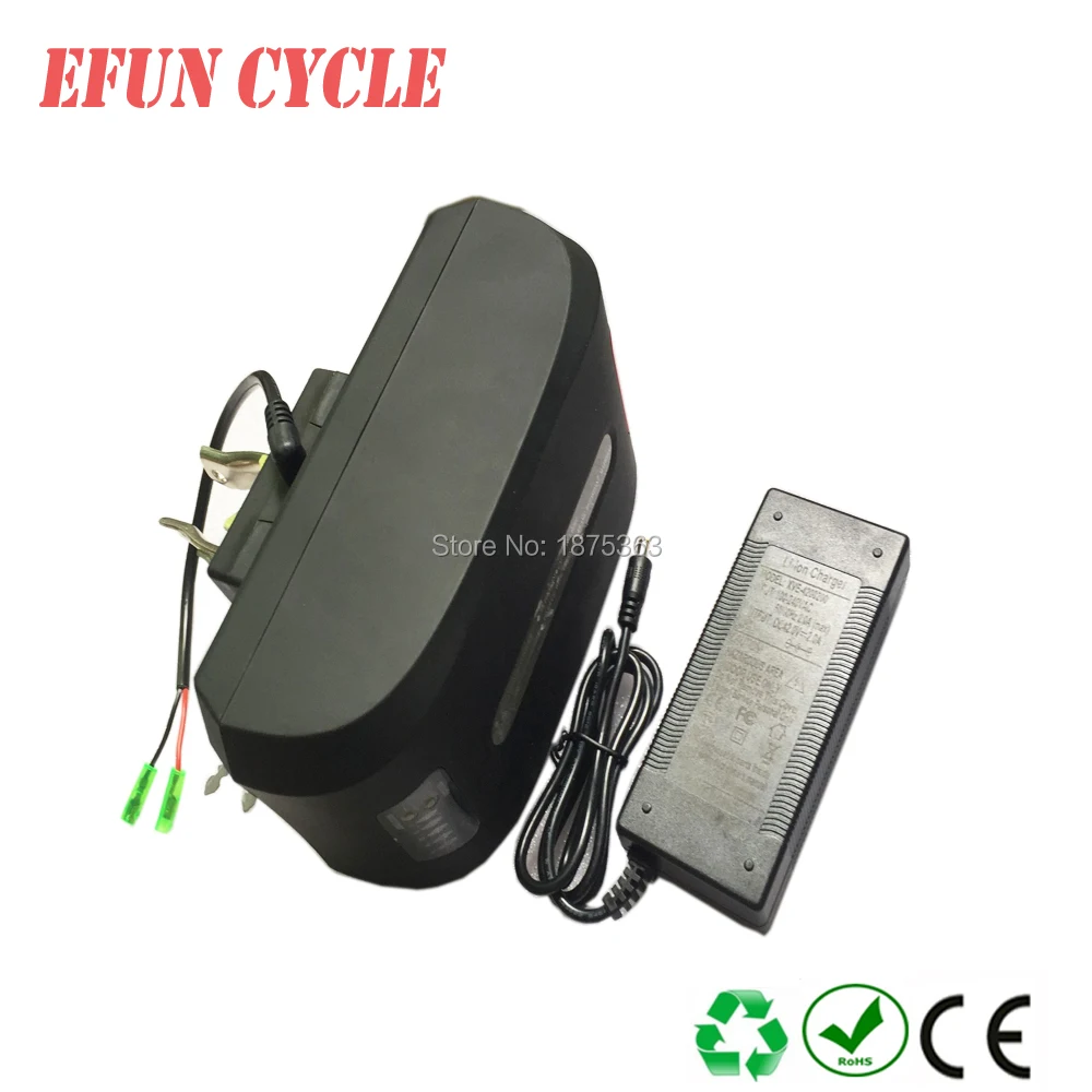 

Free shipping Haibao 24V 17Ah Li-ion seat tube battery pack 18650 rechargeable battery for city bike with 29.4V charger