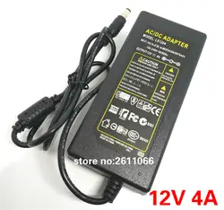 12v4a DC 12 В 4A AC 110-240 В свет Мощность адаптер Led Питание трансформатор адаптера для LED газа 5050 2835 DC 5.5*2.5 мм