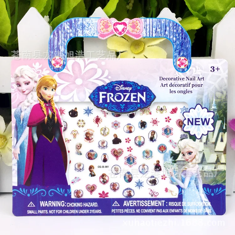 

Disney cartoon children nail sticker Elsa Sofia nail art decals makeup pretend play beauty fashion toy cosplay party girl gift