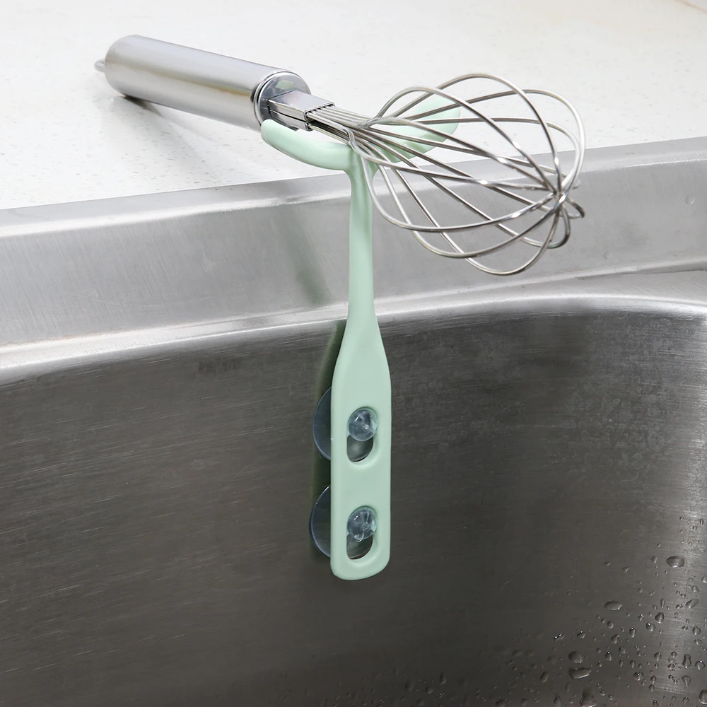 

1pc New Home Plastic Soup Spoon Spatula Holder Stand Rack Ladle Rest Sink Suction Multi-function Organizer Kitchen Accessories