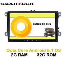 SMARTECH Octa Core 2 Din Android 8.1 VW Car Multimedia Player Stereo Radio Car Intelligent For VW Skoda POLO GOLF PASSAT JETTA
